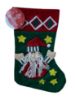 Picture of Christmas santa stocking 3D Santa stocking felt and apllique
