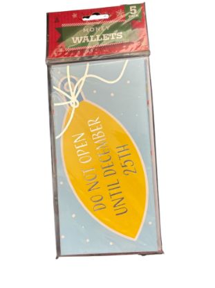 Picture of 5 x Christmas Money Wallets do not open until December 25 NEW