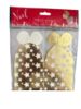 Picture of 4 x Christmas Treat Boxes present shaped  Gold with white stars NEW