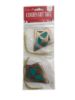 Picture of 10 x luxury christmas gift tags copper bauble design on gold twine