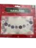 Picture of christmas paper garland 2 metres blue white snowflakes, merry everything