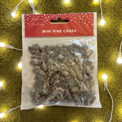 Picture of Brown mini Natural Dried Pine Cones Mini Size Wreath, Christmas crafting NEW