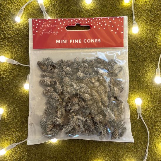 Picture of Brown mini Natural Dried Pine Cones Mini Size Wreath, Christmas crafting NEW