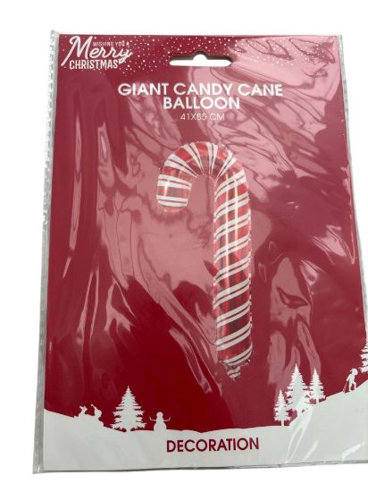 Picture of candy cane balloon giant candy cane balloon 41 x 85 cm
