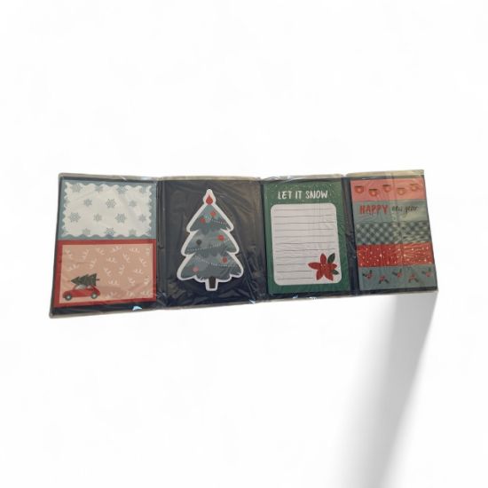 Picture of Christmas Sticky Notes set in folder, little sticky notes