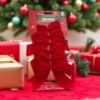 Picture of 6 x red velvet bows christmas ribbon bows decorations
