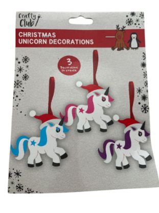 Picture of make your own christmas unicorn decorations Foam Christmas tree unicorns NEW