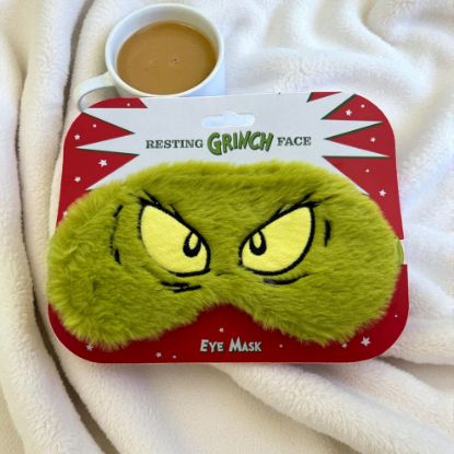 Picture of The Grinch Resting Eye Mask Face Grinch Face Sleeping Mask Grinchmas Gift New