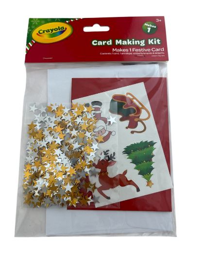 Picture of crayola christmas card making kit with foil stars, card envlope stickers NEW