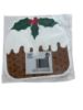 Picture of 16 x CHRISTMAS PUDDING NAPKINS Xmas Pudding Shapes Christmas Napkins NEW