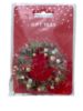Picture of 12 x christmas wreath gift tags red and green wreath merry and bright red twine
