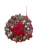 Picture of 12 x christmas wreath gift tags red and green wreath merry and bright red twine