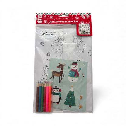 Picture of Colour Your Own CHristmas Placemat Set: Twin Pack new with stickers pencils