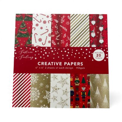 Picture of CHRISTMAS Paper PAD Festive Designs Creative paper 20 sheets nutcracker tree