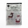 Picture of 12 x Christmas Reindeer & Santa Card Toppers self adhesive stickers