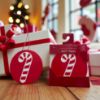Picture of 12 x Christmas Gift Tags Candy Cane Gift Tags Stripy candy cane NEW