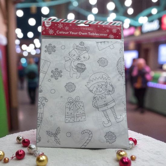 Picture of Colour Your Own Festive Christmas Table Cover 90 x 140 cm