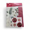 Picture of 10 x Christmas Tissue Paper & Seals Gift Wrap Holly Leaf Red Berry foliage & Red