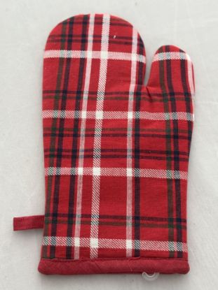 Picture of Red Tartan Oven Glove Tartan Single Oven GLove tartan oven mitt NEW