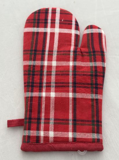 Picture of Red Tartan Oven Glove Tartan Single Oven GLove tartan oven mitt NEW