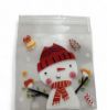 Picture of 25 x  self adhesive mini Christmas treat bags clear with santa, snpwman reindeer etc