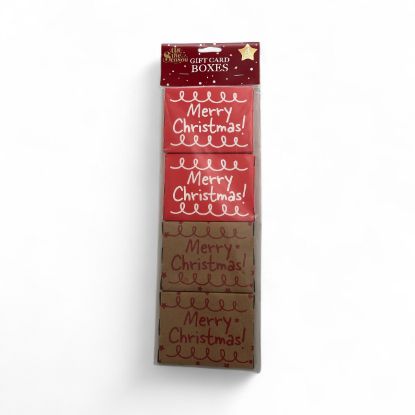 Picture of 4 x christmas gift card boxes merry christmas designs New