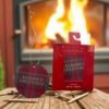 Picture of 12 x Christmas Gift Tags Red Scottish Tartan Design Seasons Greetings slogan NEw