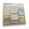 Picture of 36 x Luxury Christmas  Gift Tags silver & White with Silver Twine 6 design cc