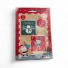 Picture of 2 x make your own christmas cards craft set red packet snowman and elf designs