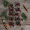 Picture of 10 x Christmas Tartan Bows Tree Decoration Crafting 4cm