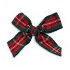 Picture of 10 x Christmas Tartan Bows Tree Decoration Crafting 4cm