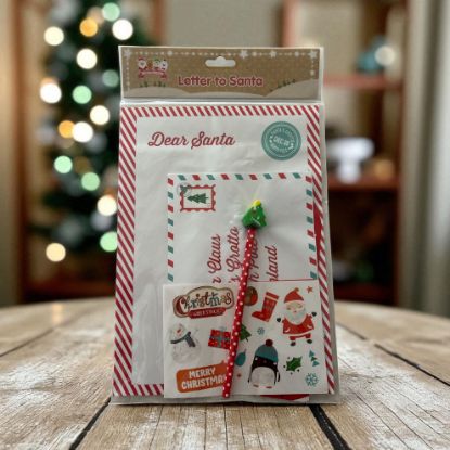 Picture of Letter To Santa Fun Pack Father Christmas Letter xmas pencil eraser  topper stickers