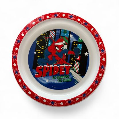Picture of Christmas Spiderma Plate - 21 cm  Christmas plate spidey is coming to town New