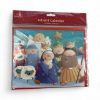 Picture of comedy nativity advent calendar A4 red envelope Traditional window advent calend