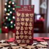 Picture of 24 x Wooden Advent Numbers stickers plus 3 assorted shapes New