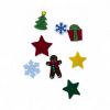 Picture of 100 x Christmas Felt Shapes star tree gift snowflake etc