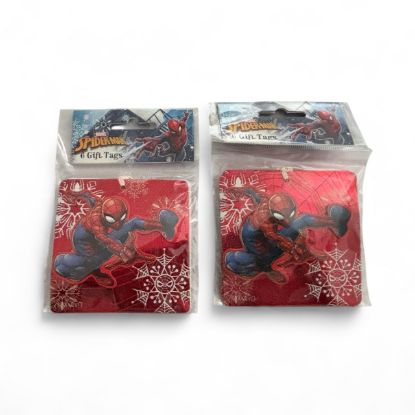 Picture of 12 x  Marvel Spiderman Design Christmas Gift Tags  spiderman gift tags NEW