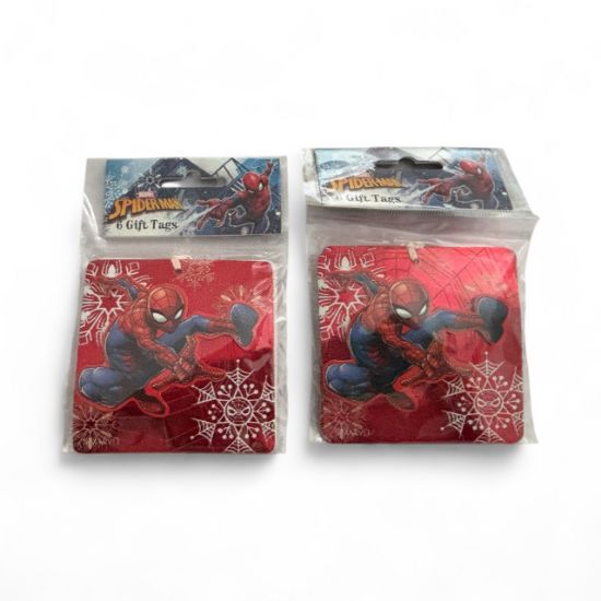 Picture of 12 x  Marvel Spiderman Design Christmas Gift Tags  spiderman gift tags NEW