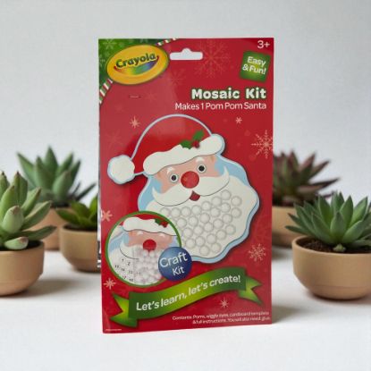 Picture of Christmas Crayola Mosaic Kit POM POM Santa Design NEW