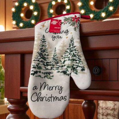 Picture of wishing you a merry christmas oven glove single oven glove NEW