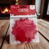 Picture of 4 x red Christmas Drink Coasters Snowflake Shape NEW FELT COASTERS