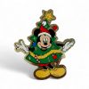 Picture of 10 x MICKEY MOUSE CHRISTMAS GIFT TAGS gold foil mickey mouse in tree outfit
