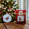 Picture of 2 x 5 Christmas Gift Tags Merry Christmas Gold Foil Rudolph Reindeer Design