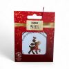 Picture of 2 x 5 Christmas Gift Tags Merry Christmas Gold Foil Rudolph Reindeer Design