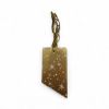 Picture of 10 x Gold Foil Christmas Gift tags Gold with White snowflake Design & Twine NEW