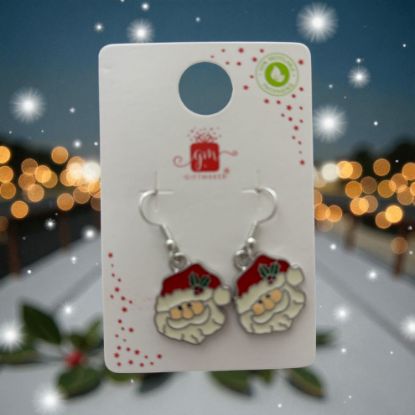 Picture of novelty  Christmas Earrings Santa Design NEW