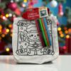 Picture of Colour Your Own Canvas  Christmas Bag with 5 felt tips NEW Christmas elf Design