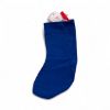 Picture of father christmas personalised christmas stocking Blue with santa red foam stickers