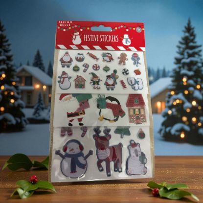 Picture of 45 x Christmas Bubble Stickers santa penguin, christmas Christmas Stickers NEW