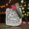 Picture of Colour Your Own Canvas  Christmas Bag with 5 felt tips NEW Christmas reindeer 	Design